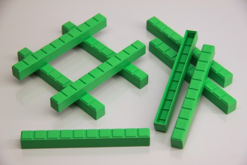 Wissner® aktiv lernen - Zehnerstäbchen 50 Stück (grün) RE-Plastic®