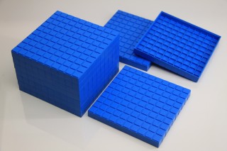 Wissner® aktiv lernen - Hunderterplatten 10 Stück (blau) RE-Plastic®