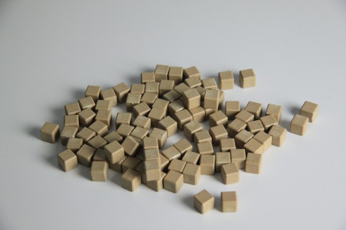 Wissner® active learning - Dienes Base Ten Units in natural colours (100 pcs) RE-Wood®