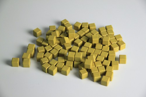 Wissner® active learning - Dienes Base Ten units yellow (100 pcs) RE-Wood®