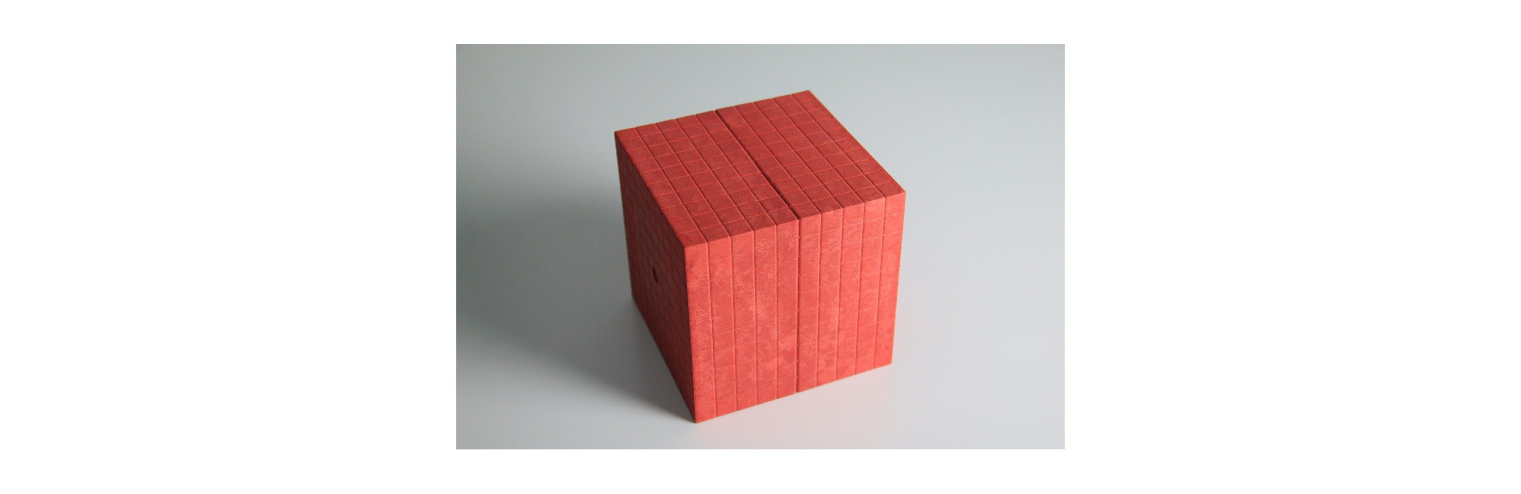Wissner® active learning - Dienes Base Ten Thousand Cube red (1 pcs) RE-Wood®