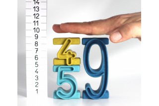 Tower Numbers in Montessori colours (34 pcs) RE-Wood®