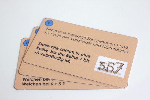 Task cards for tower numbers (german)