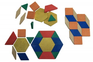 Geometrische Legeplättchen Pattern Blocks (40 Teile) RE-Wood®
