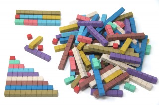 Counting rods in 10 Montessori colours (100 pcs) RE-Wood®