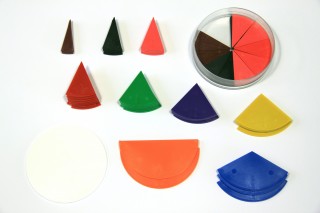 Wissner® active learning - Fraction Set round in 10 colours (71 pcs) RE-Plastic®