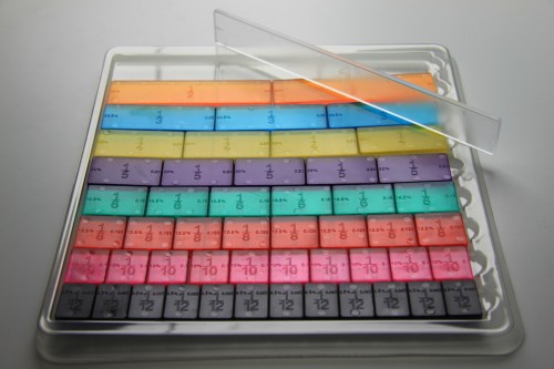 Bruchrechensatz linear in 9 Farben (51 Teile) RE-Plastic®