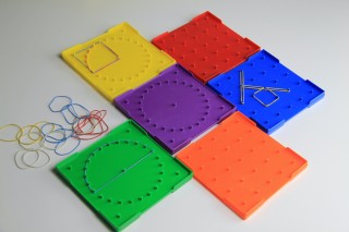 Geoboards. small double sided in 6 colours