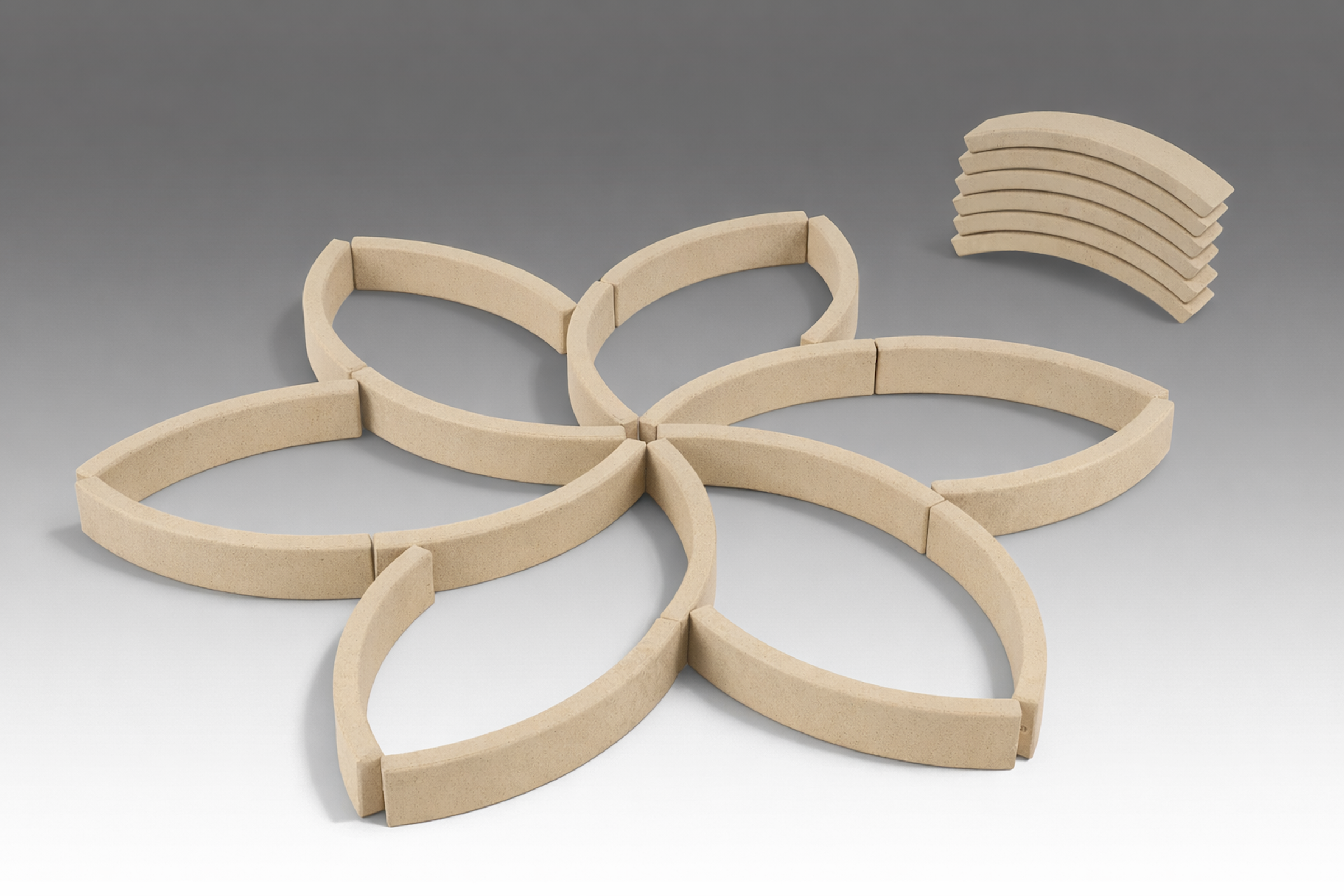 Bow Blocks in natural colors (24 pcs)