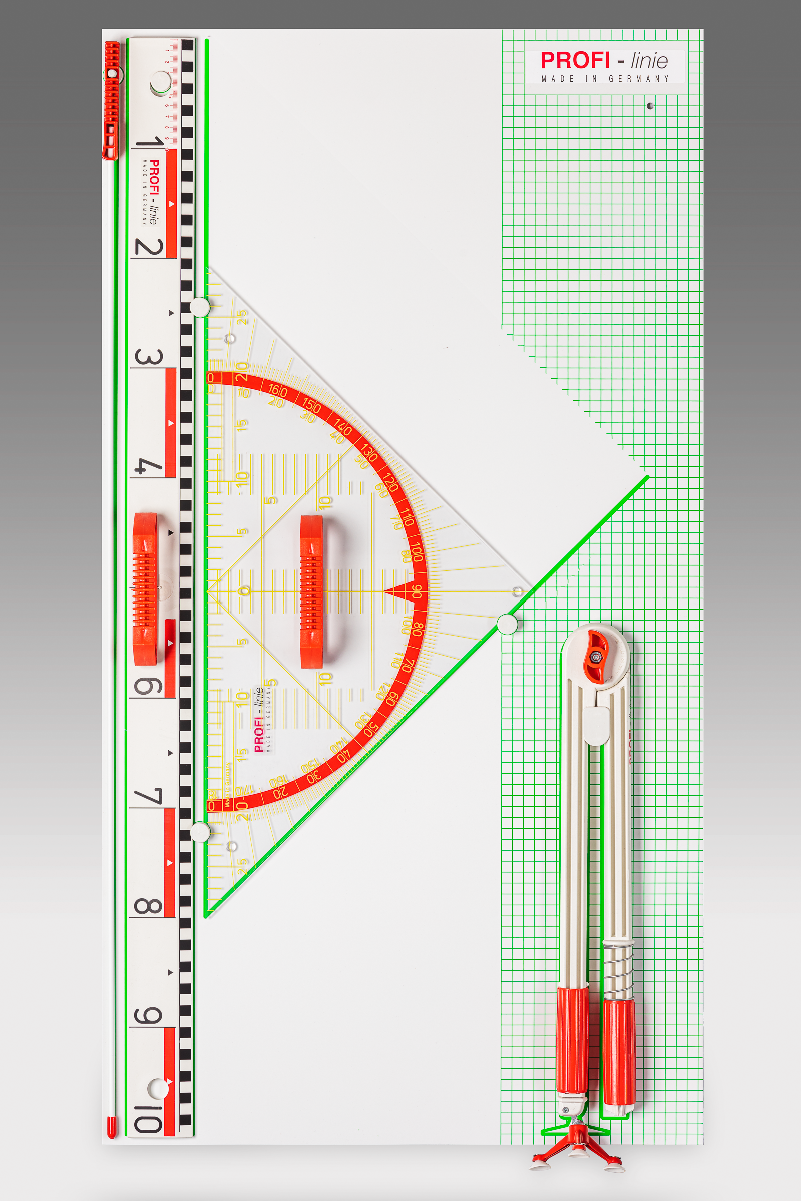 Wandtafelgerätesatz I  (mit 60 cm Geowinkel)