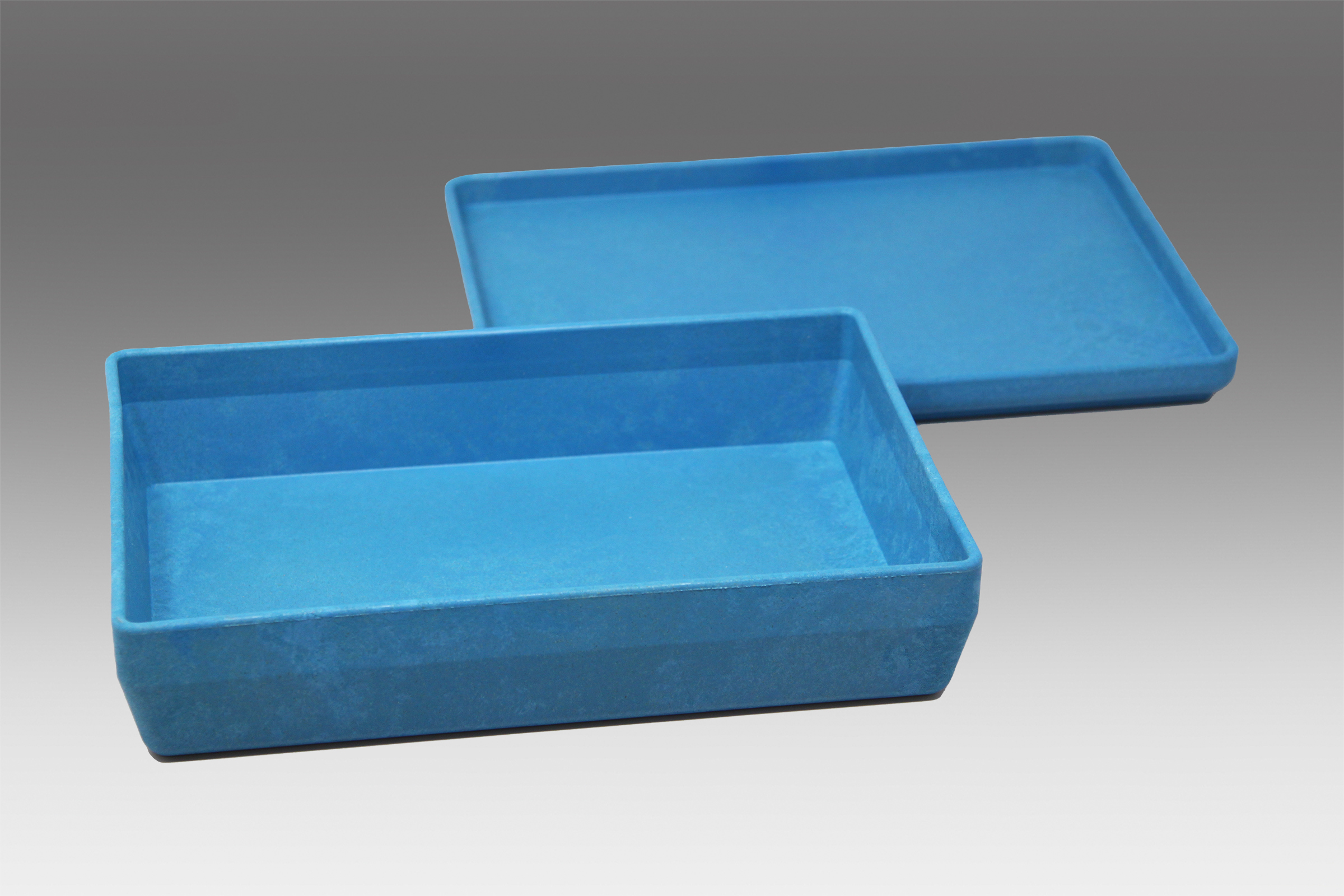 RE-Wood® Box klein mit Deckel blau