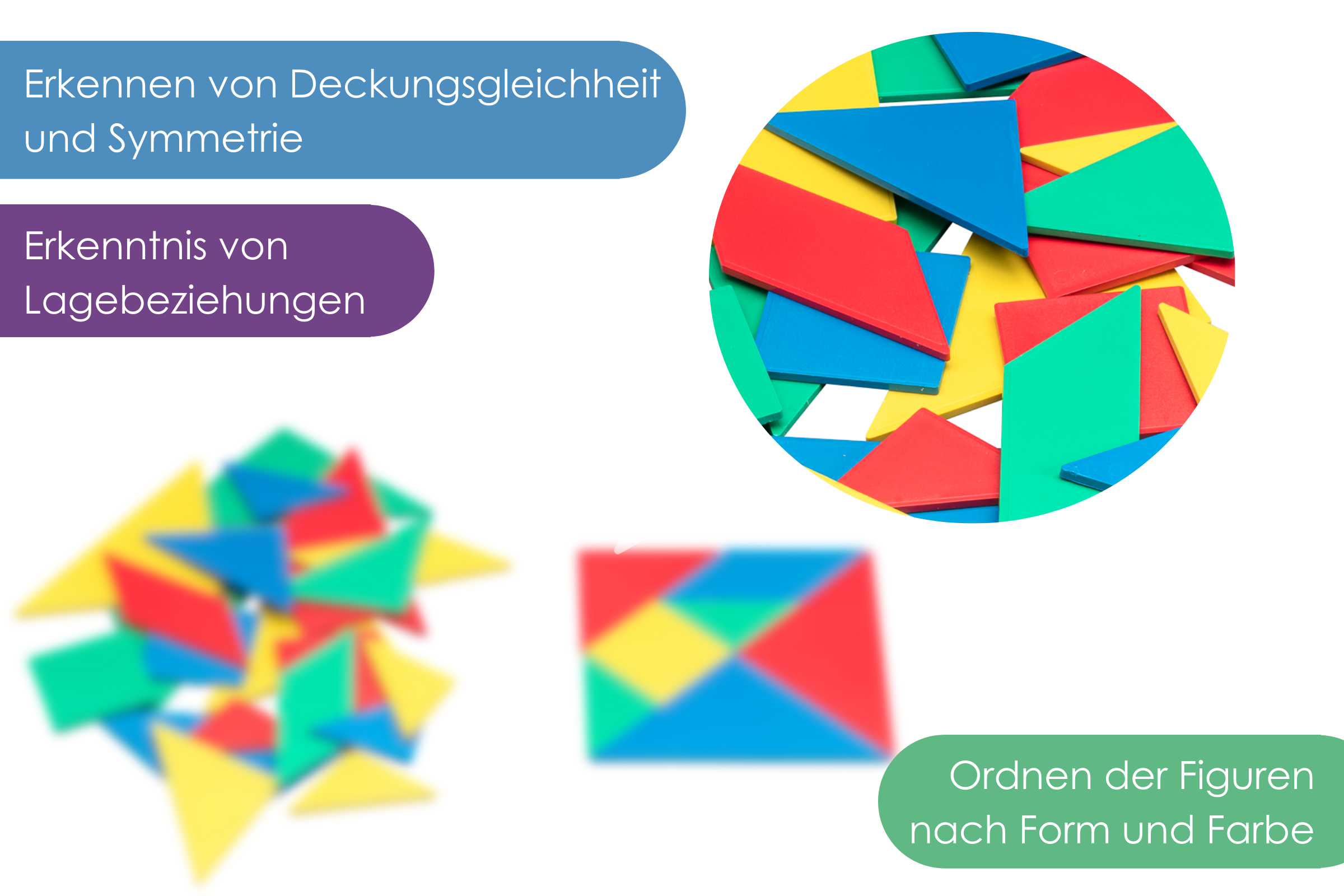 080700.000 Tangramsatz in 4 Farben (28 Teile)