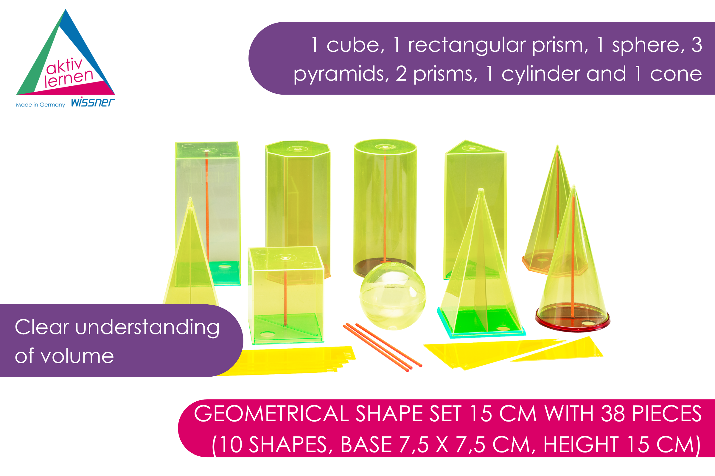 Geometrical Shape Set 15 cm with 38 pieces