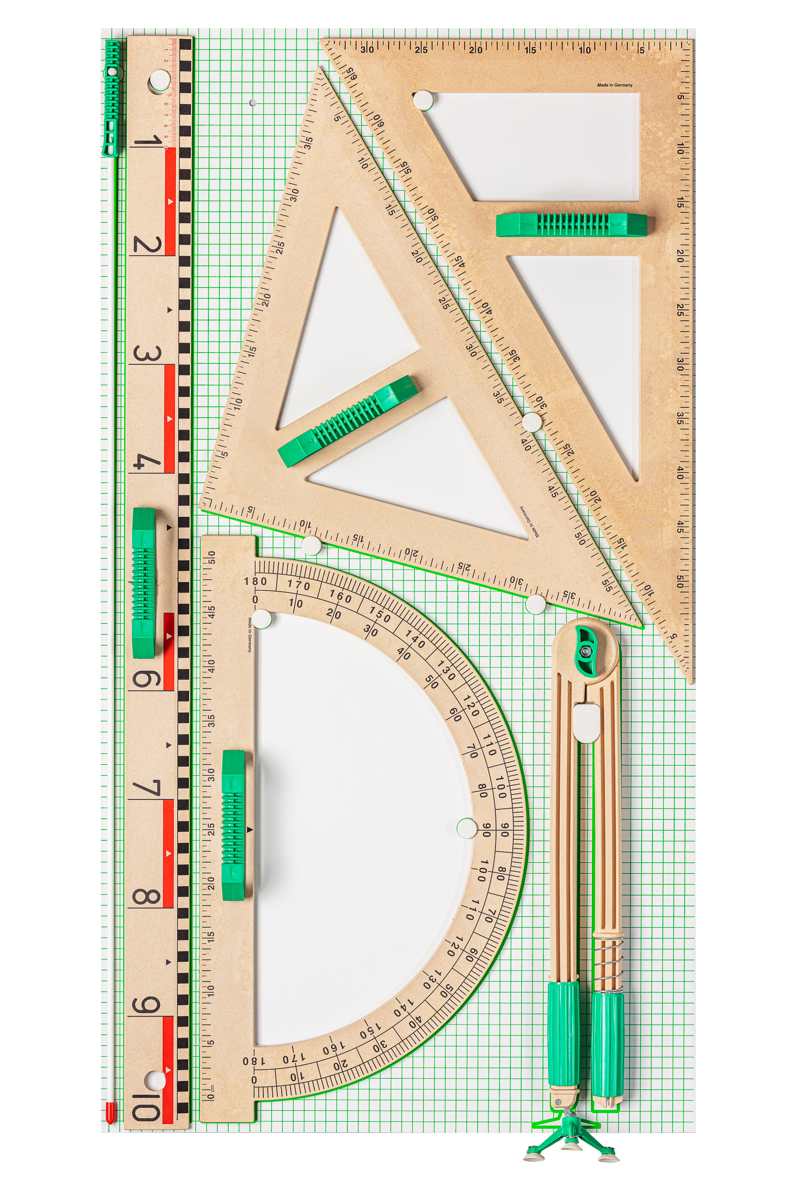 165134.000 Wandtafelzeichengerätesatz 6-teilig