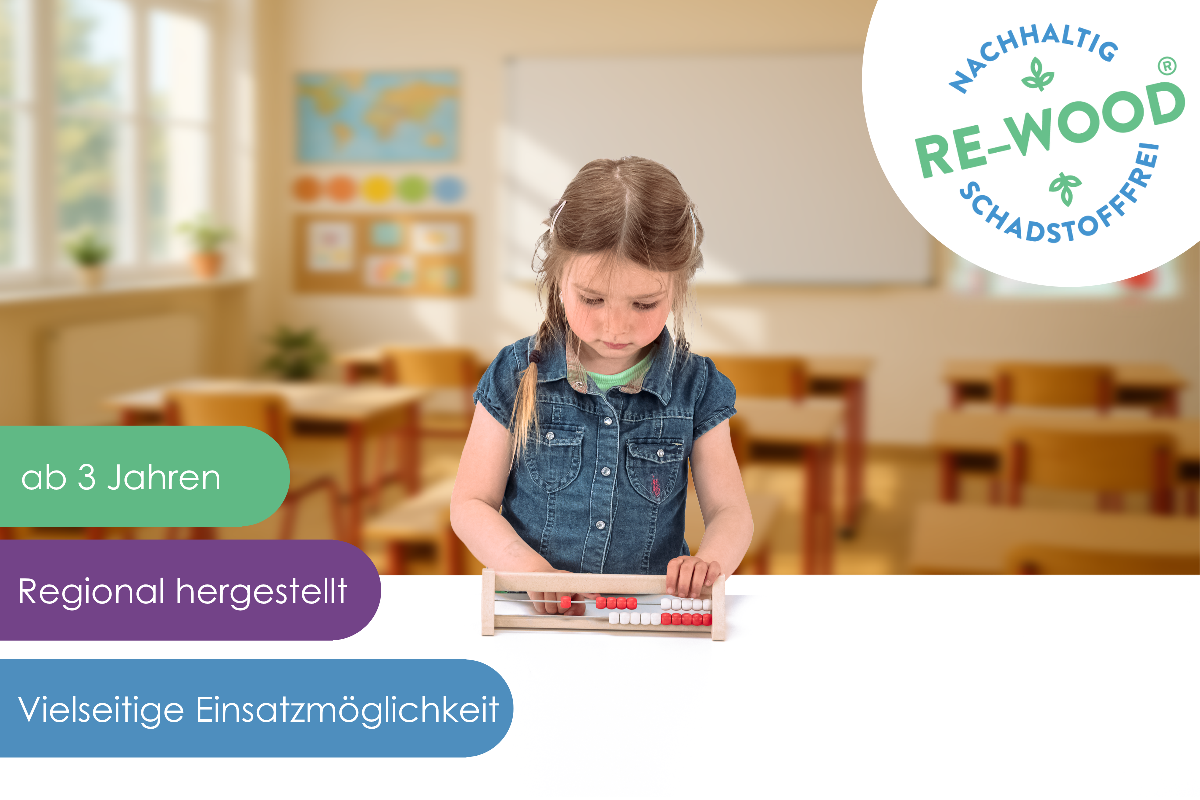Rechenrahmen 20er Zahlenraum rot/weiß