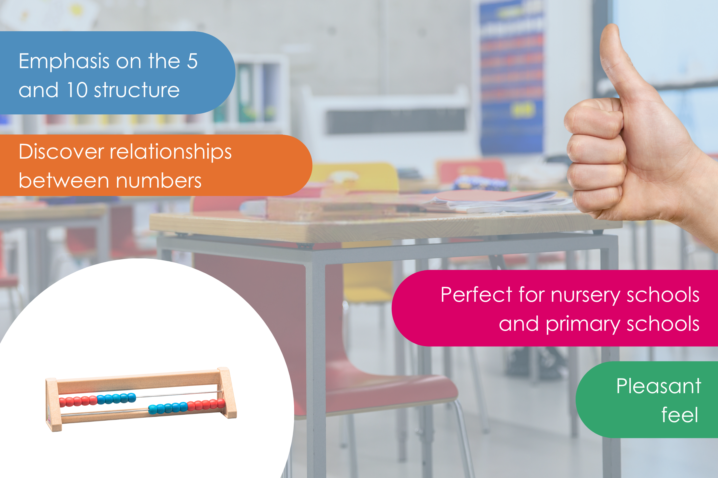 080200.500 Abacus with 20 balls red/blue