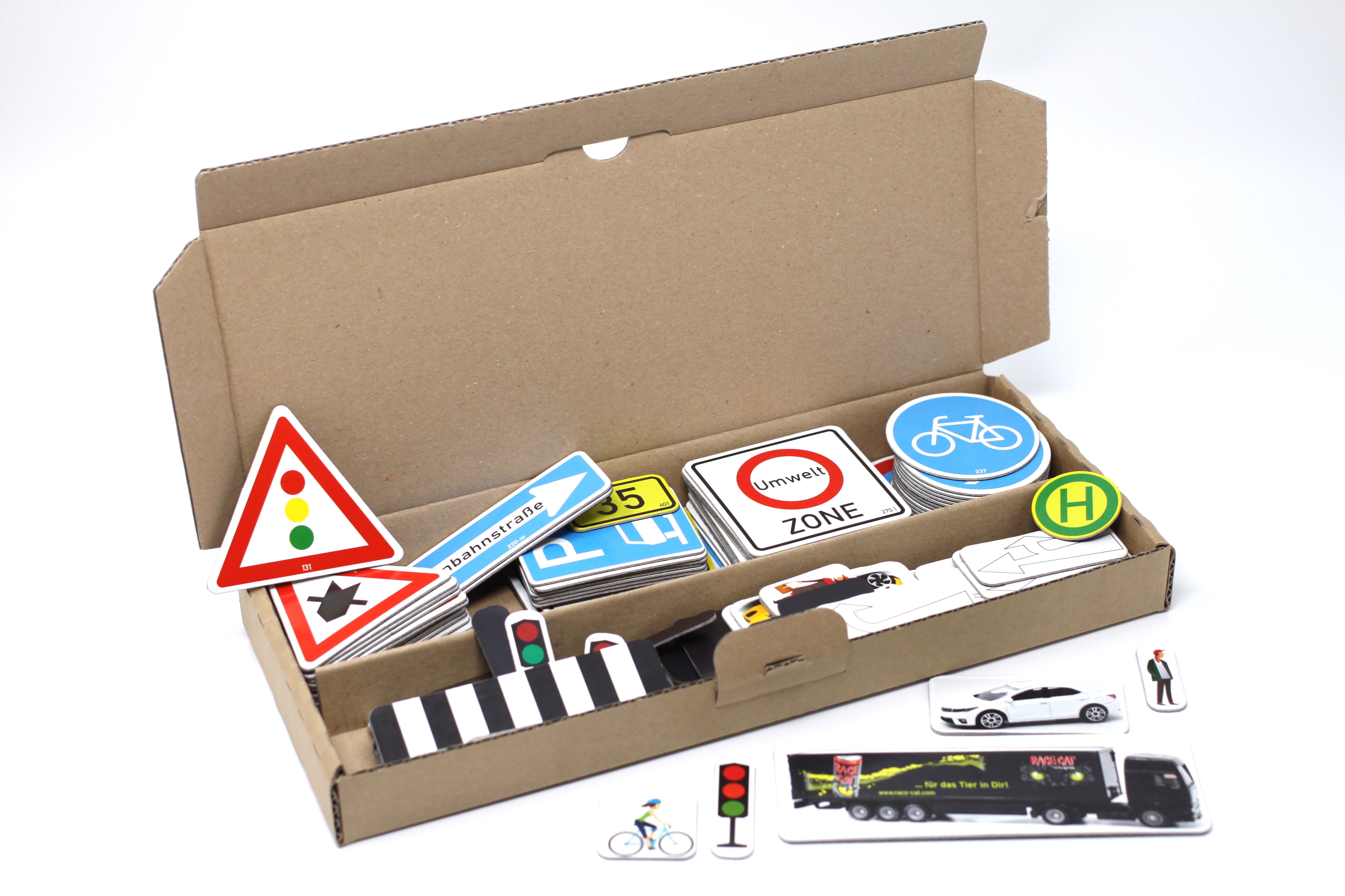 Erweiterter Verkehrszeichensatz magnetisch (124 Teile)
