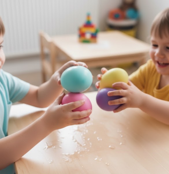 DIY für Kinder - Knetball- sticky Luftballon