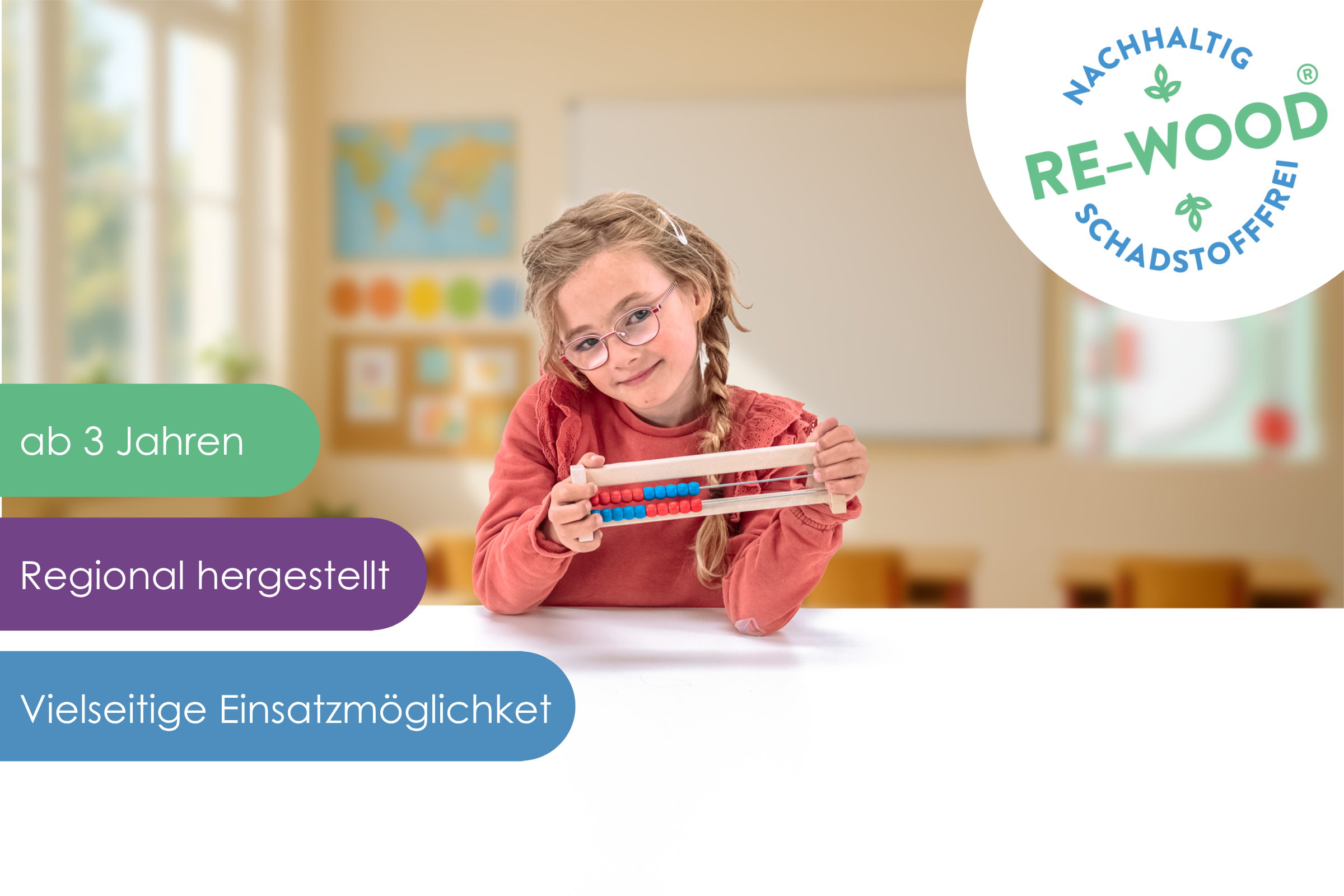 Rechenrahmen 20er Zahlenraum rot/blau