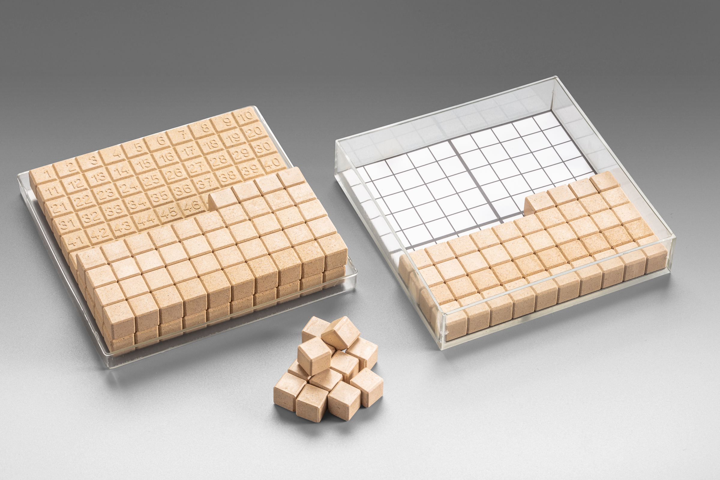 R39595.000 Hunderterkastensatz naturfarben 10 x 10 cm (29 Teile)