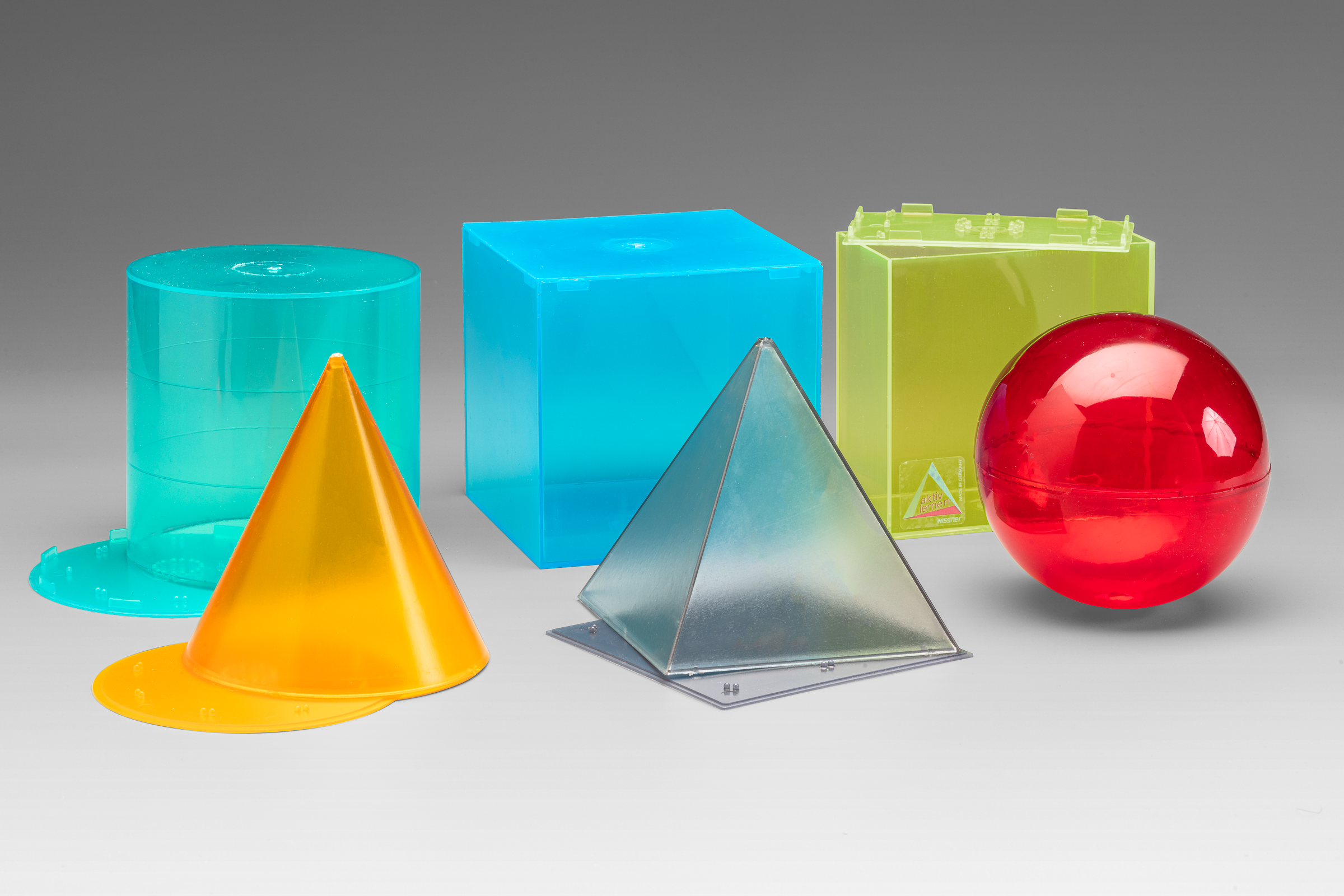 Körperformensatz transparent in 6 Farben (6 Teile)