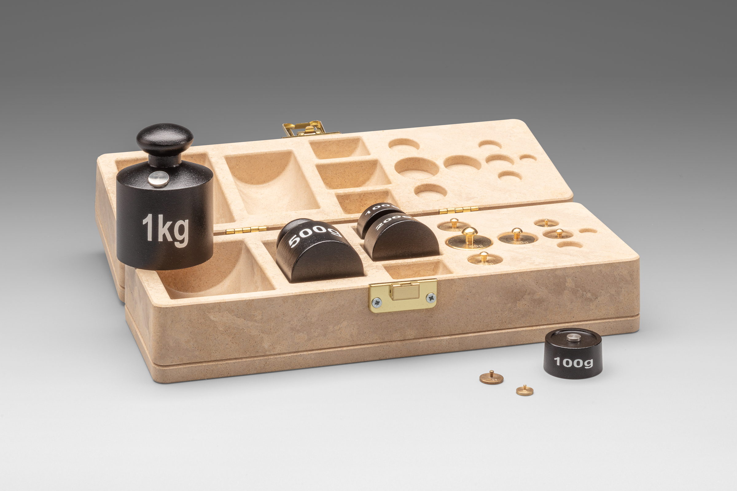 072327.000 Gewichtssatz 1kg 12 Gewichte im RE-Wood®-Kasten