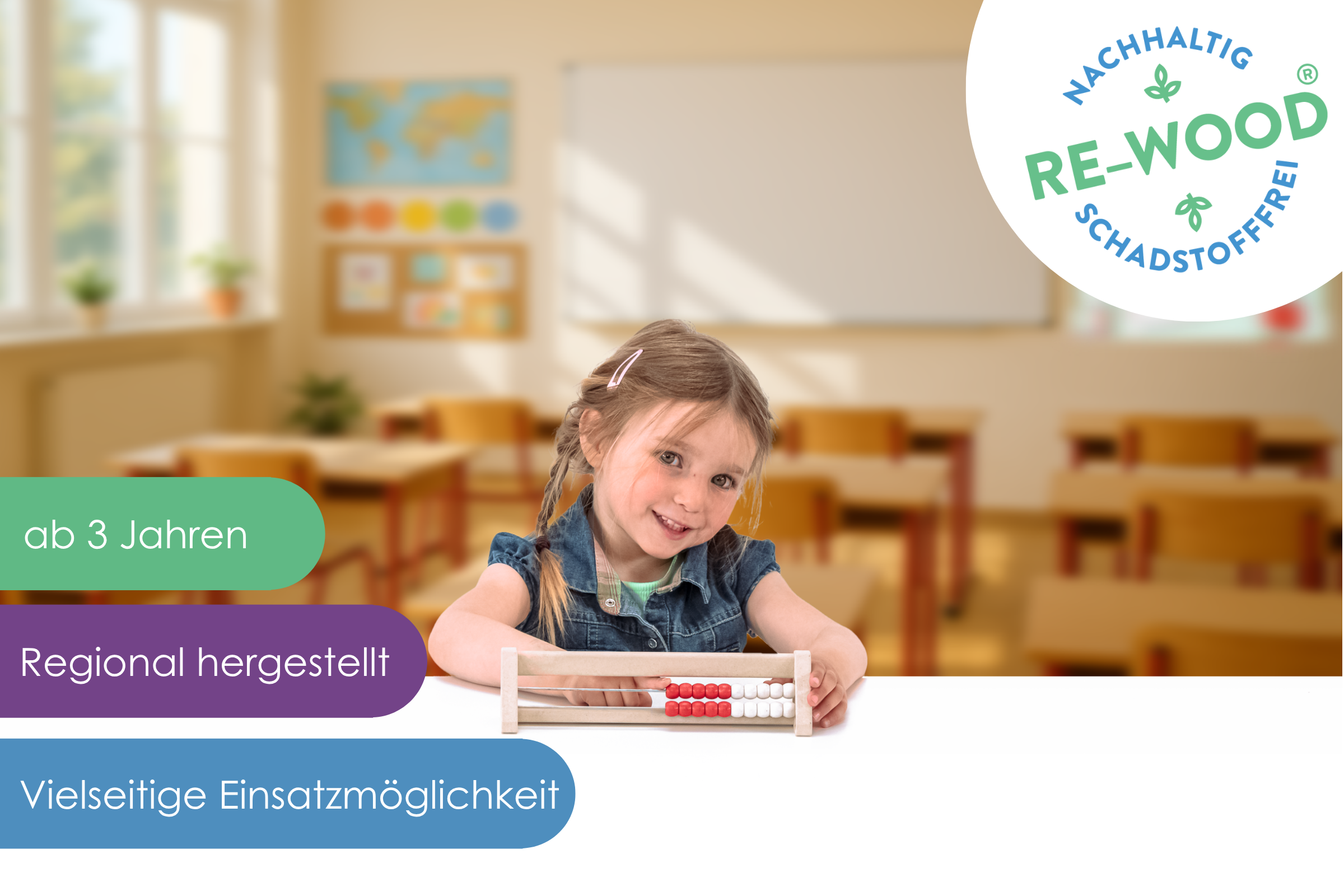 Rechenrahmen 20er Zahlenraum rot/weiß