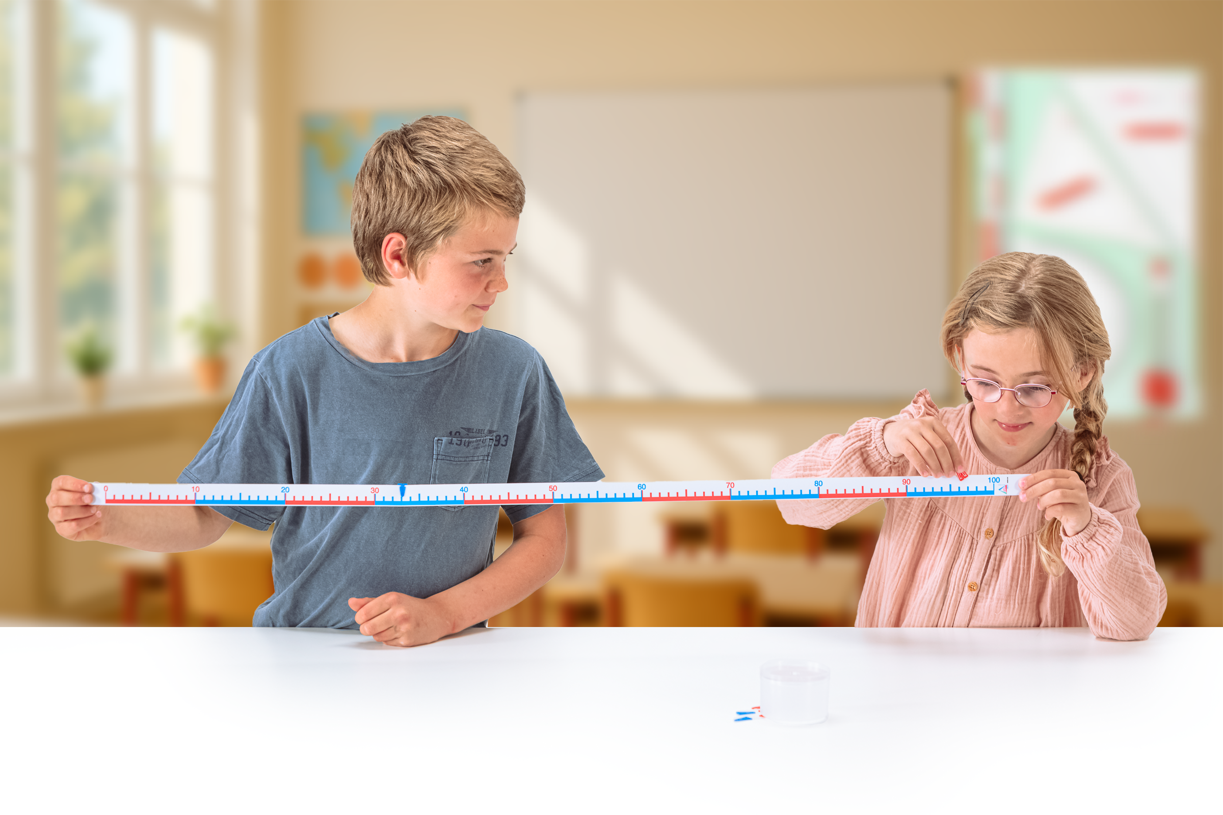 080900.000 Zahlenstrahl-Rechenband 0-100 1m lang