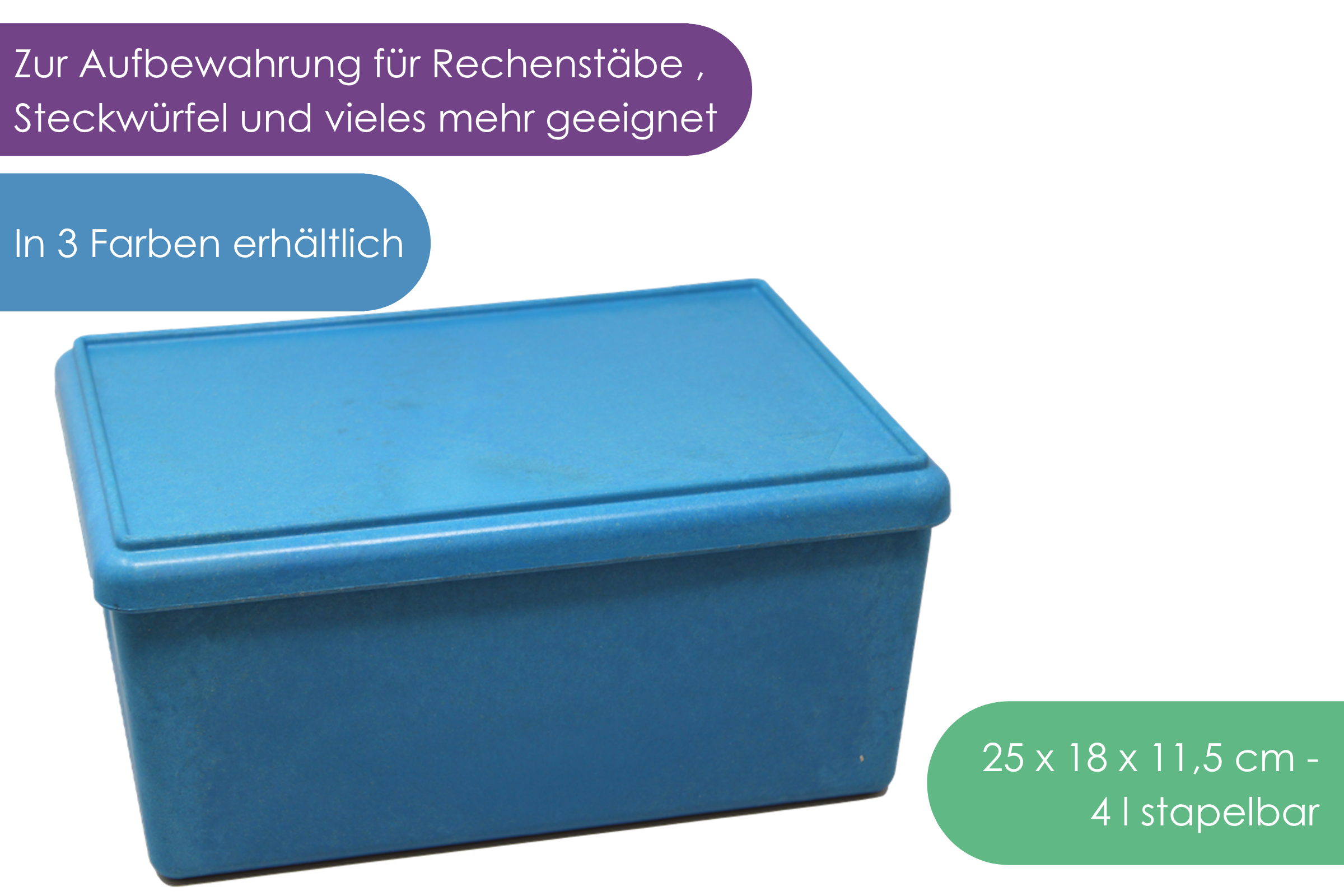 RE-Wood® Box mit Deckel in verschiedenen Farben