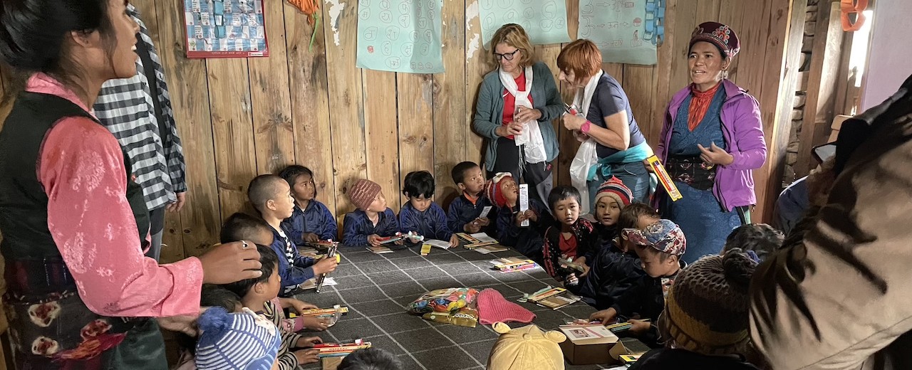 Wissner learning aids now in Gatlang kindergarten in Nepal 