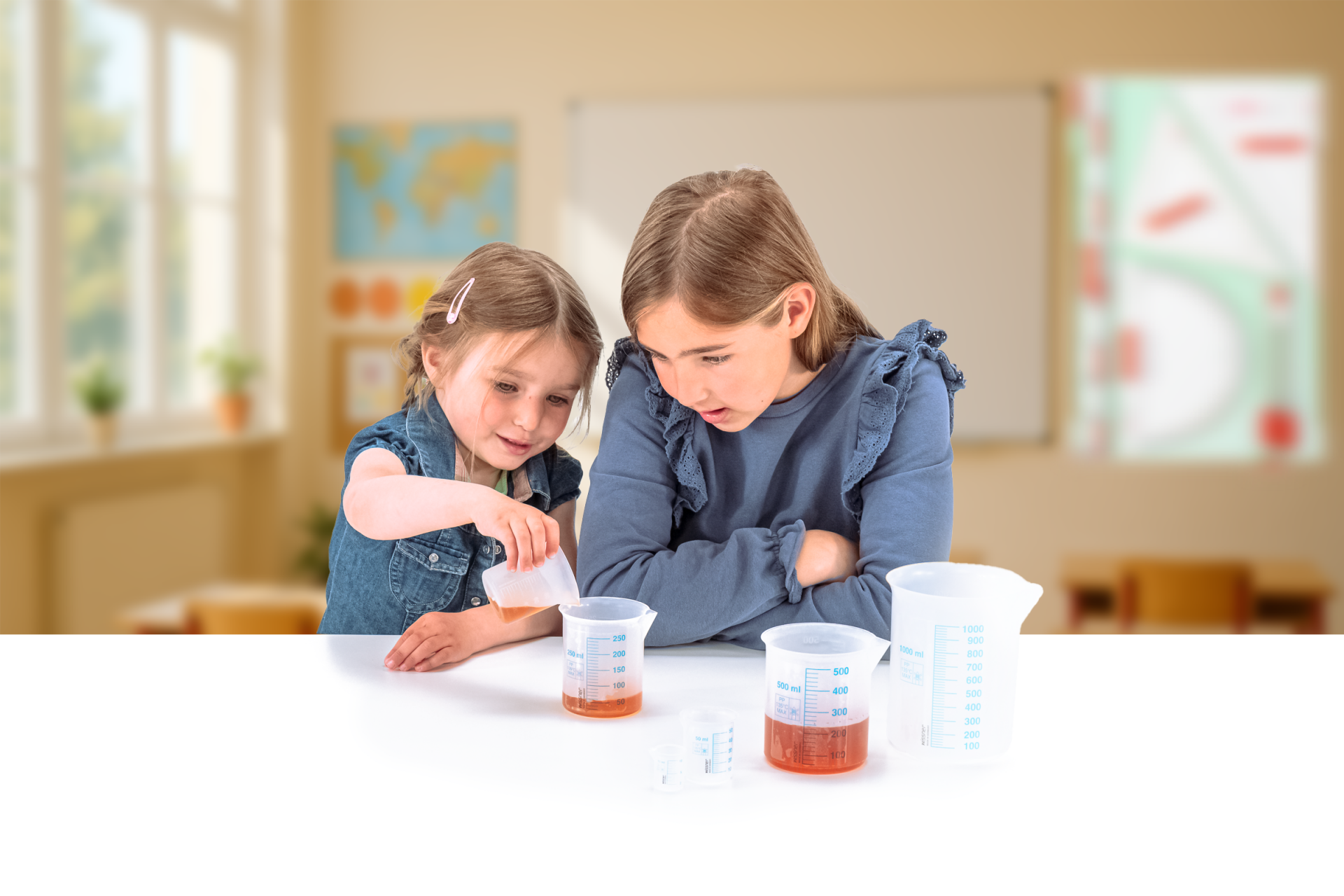 Beaker Set with blue scale (6 pcs)
