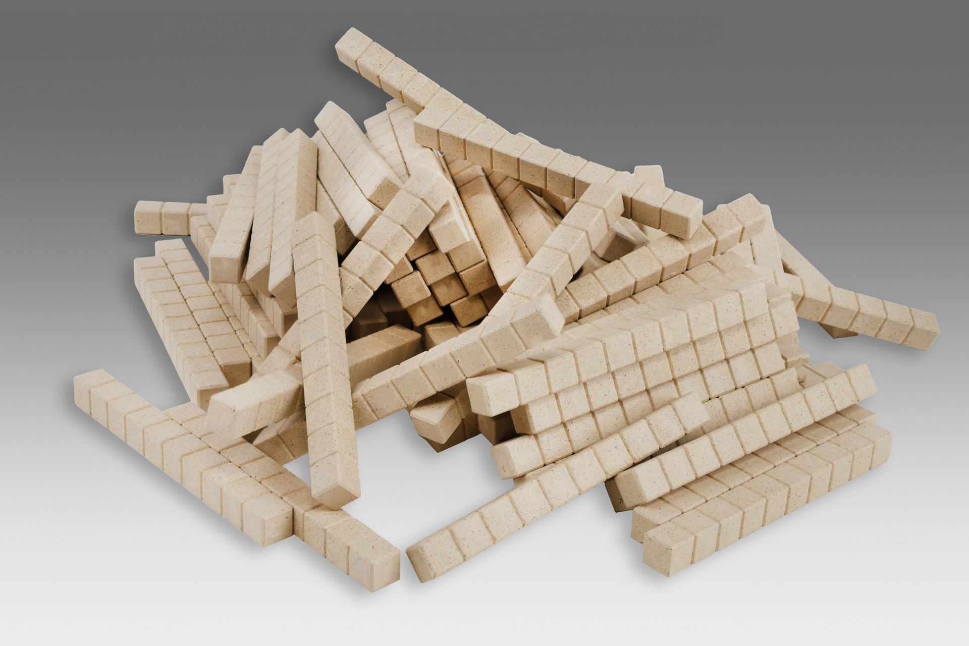 Dienes Base Ten Rods in natural colours (10 pcs)