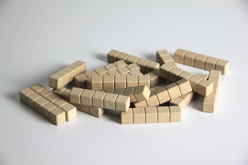 WISSNER Dienes Rechenmaterial – 10 Zehnerstäbe + 100 Einerwürfel Aus RE-Wood, Nachhaltig, Made In Germany